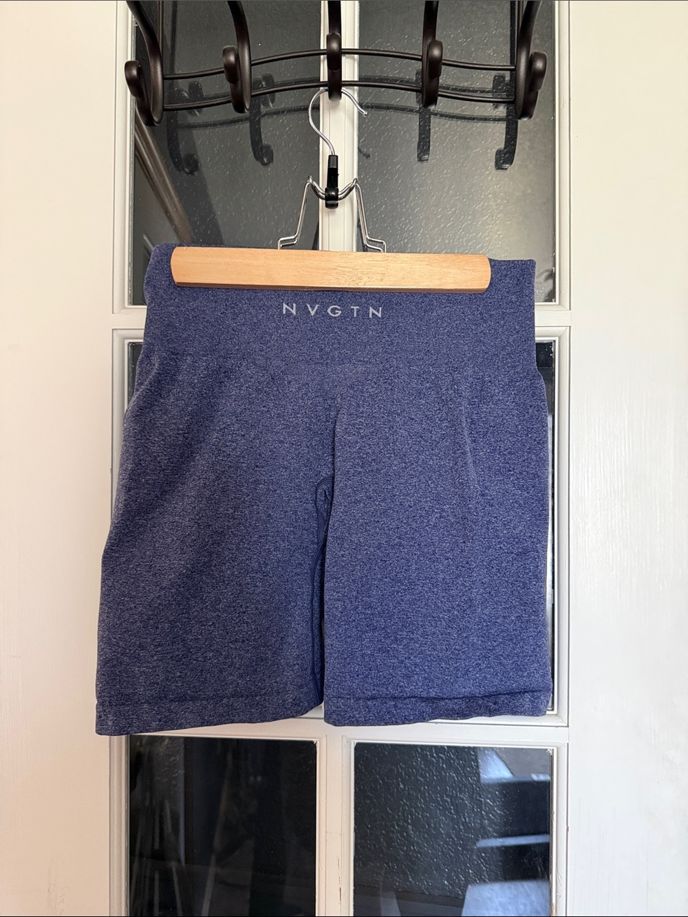 NVGTN Women's Heather Navy Athletic Bike Shorts